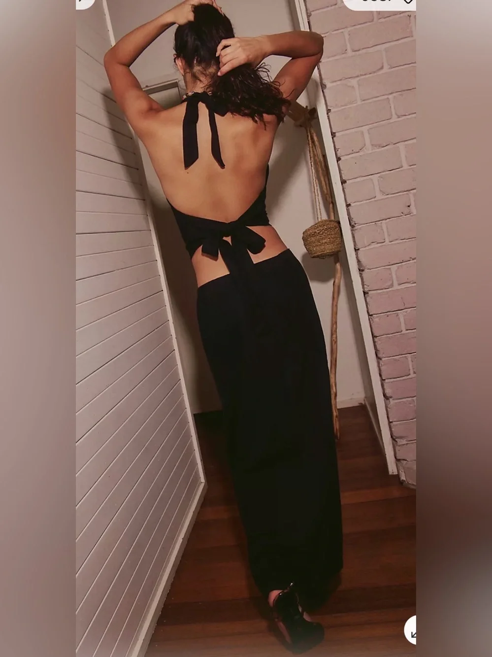 Neat Free People Black 2 piece skirt set